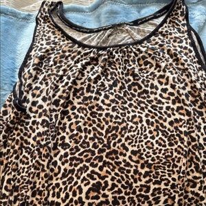 Animal Print Sleeveless Top